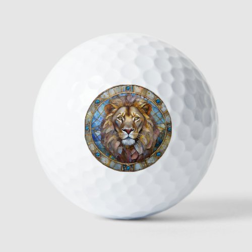 Zodiac _ Leo the Lion Golf Balls