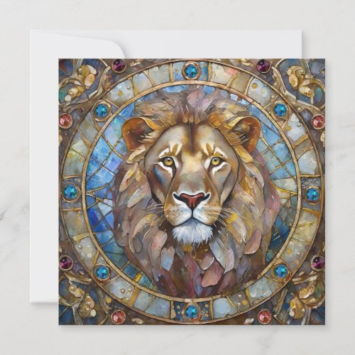 Zodiac _ Leo the Lion Holiday Card