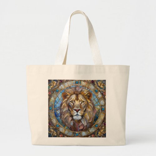 Zodiac _ Leo the Lion Large Tote Bag