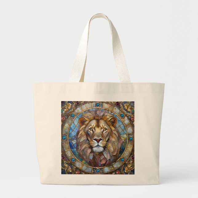 Zodiac - Leo the Lion Large Tote Bag (Front)