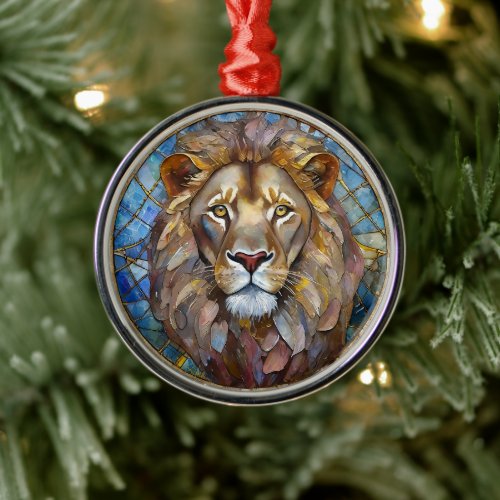 Zodiac _ Leo the Lion Metal Ornament