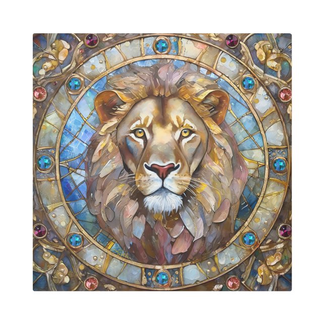 Zodiac - Leo the Lion Metal Print (Front)