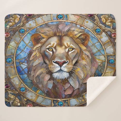 Zodiac _ Leo the Lion Sherpa Blanket