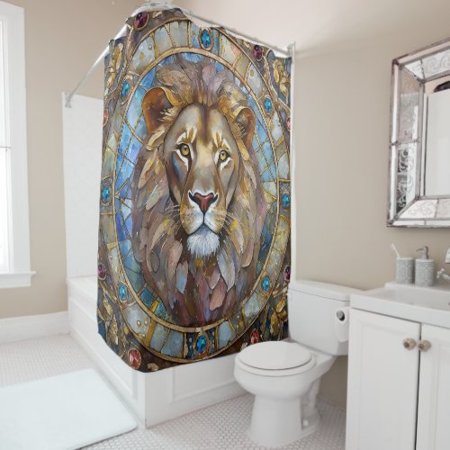 Zodiac _ Leo the Lion Shower Curtain