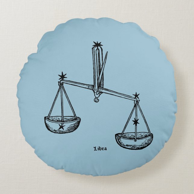 Zodiac: Libra, 1482 Round Pillow (Front)
