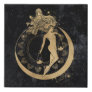 Zodiac Libra | Cosmic Gold and Black Astrology Faux Canvas Print