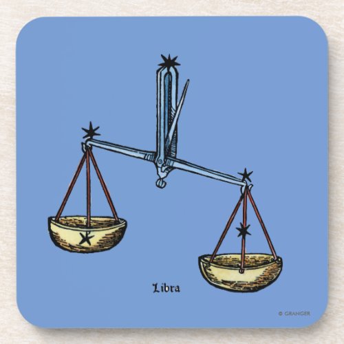 Zodiac Libra In Color Drink Coaster