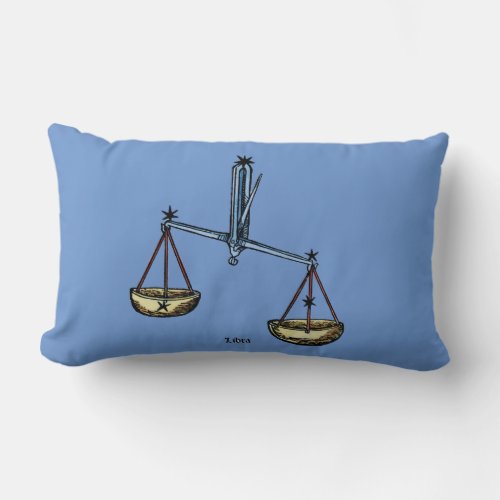 Zodiac Libra In Color Lumbar Pillow