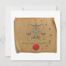 ZODIAC - Libra - Personalized Notecard