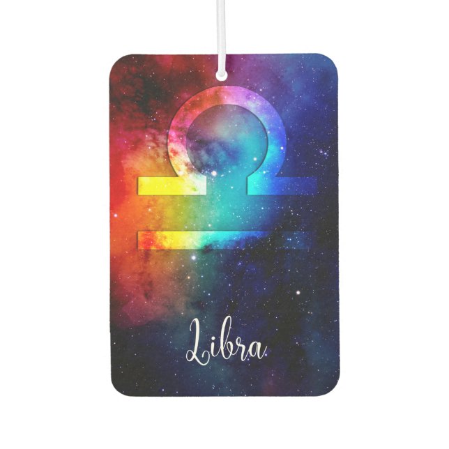 Zodiac : Libra Rainbow Space Air Freshener (Front)