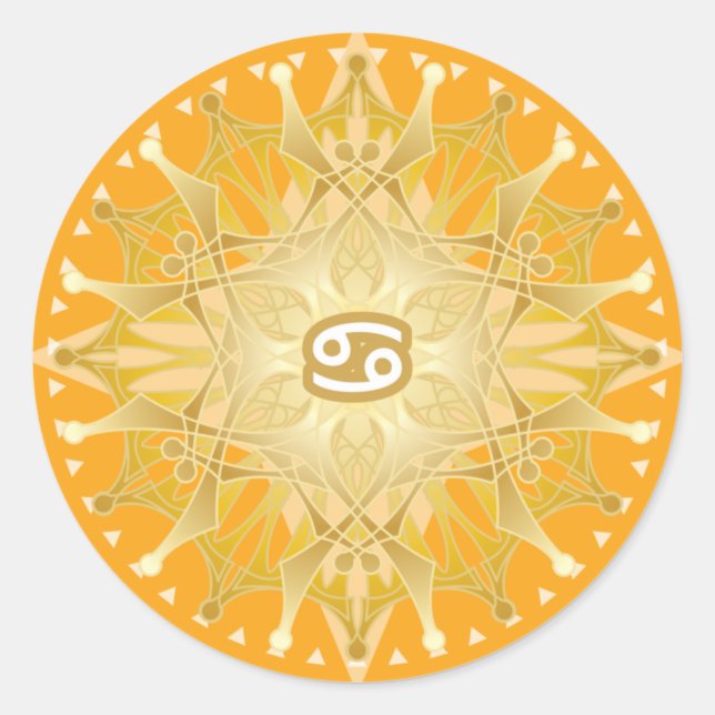Zodiac Mandala CANCER Sticker (Front)