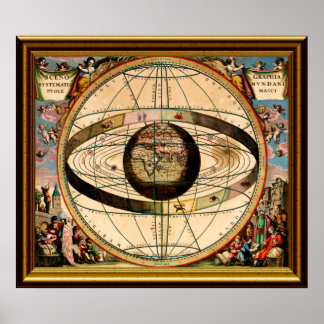 Zodiac-Map-1-W-Frame Poster