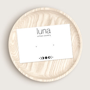 Zodiac Moon Phase Horizontal Earring Display Business Card