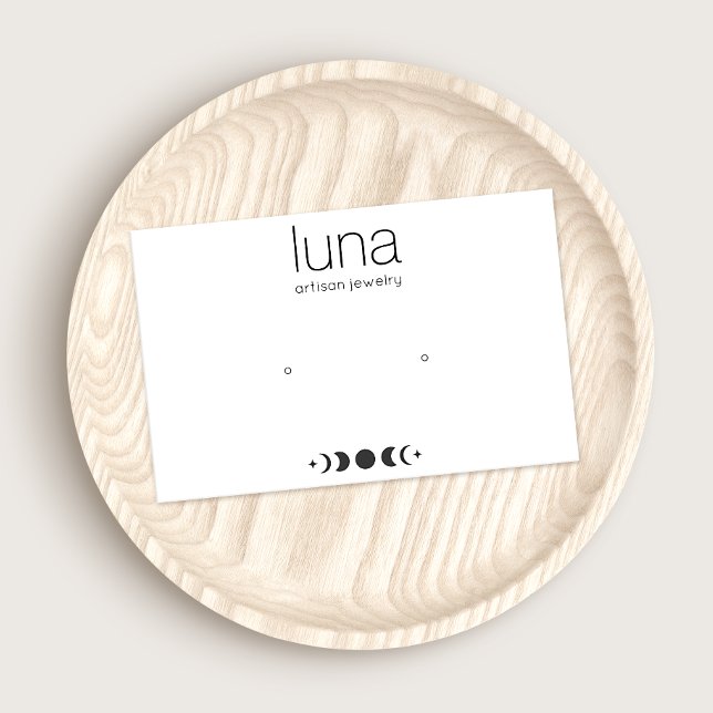 Zodiac Moon Phase Horizontal Earring  Display  Business Card (Creator Uploaded)