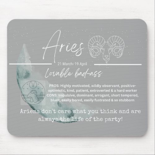 Zodiac mouse pad_ aries mouse pad