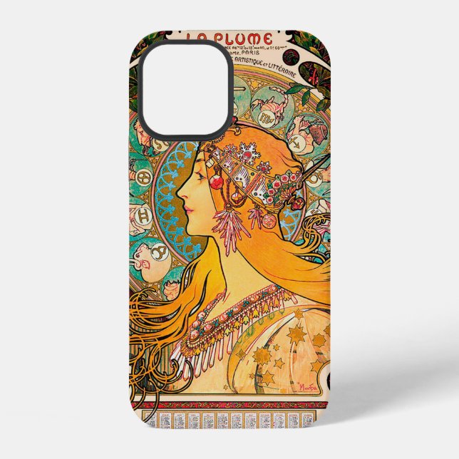 Zodiac, Mucha Iphone Case (Back)