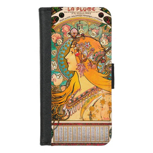 Zodiac Mucha iPhone 87 Wallet Case