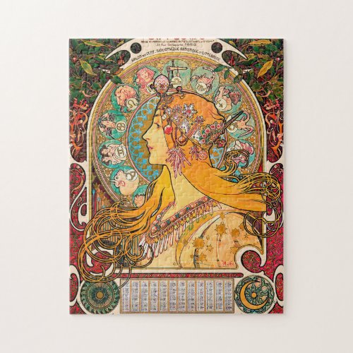 Zodiac Mucha Jigsaw Puzzle