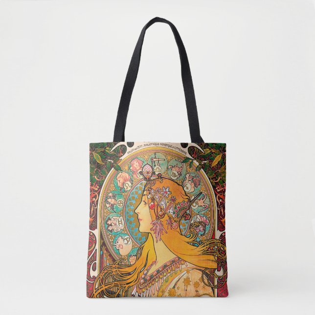 Zodiac, Mucha Tote Bag (Front)