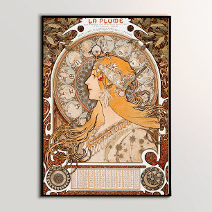 Zodiac: Mucha's Iconic Art Nouveau Masterpiece  Poster