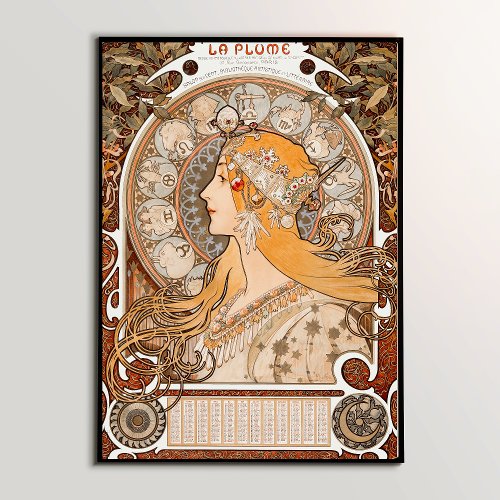 Zodiac Muchas Iconic Art Nouveau Masterpiece  Poster