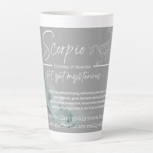 Zodiac mug_ scorpio latte mug