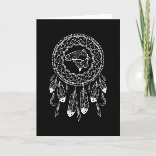 Zodiac Native American Salmon Card