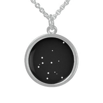 Zodiac Necklace: Aquarius Sterling Silver Necklace by TheInkSloth at Zazzle