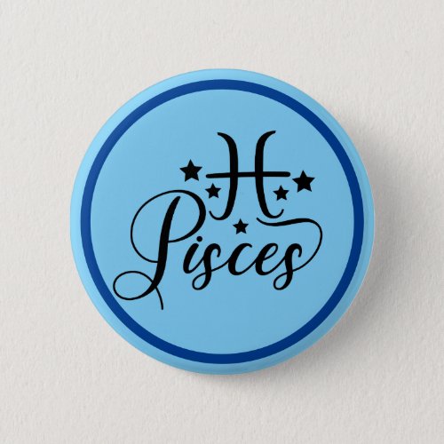 Zodiac Pisces Button