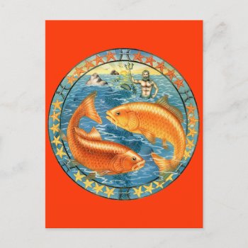 Zodiac Pisces - Customize It! Postcard by allzodiac at Zazzle