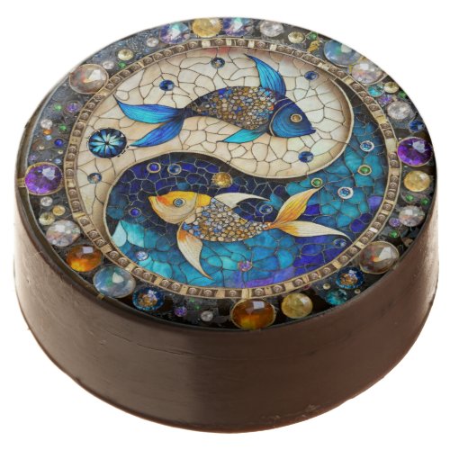 Zodiac _ Pisces Fish Yin and Yang Chocolate Covered Oreo