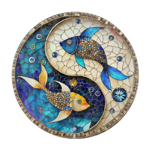 Zodiac _ Pisces Fish Yin and Yang Cutting Board