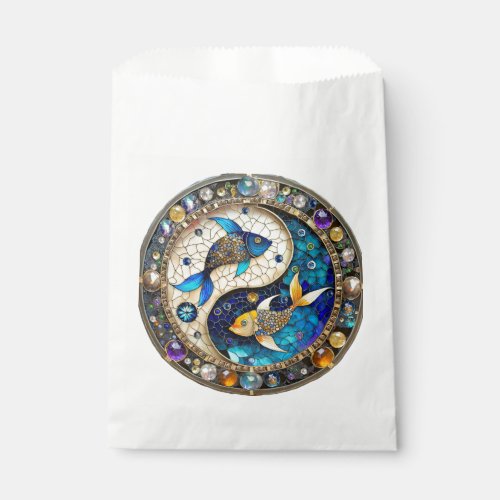 Zodiac _ Pisces Fish Yin and Yang Favor Bag