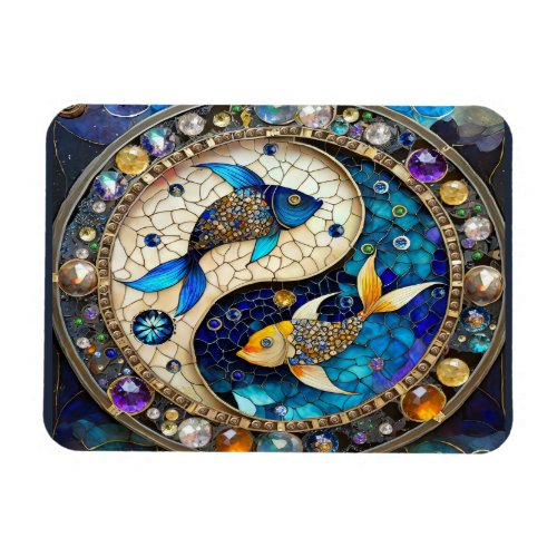 Zodiac _ Pisces Fish Yin and Yang Magnet