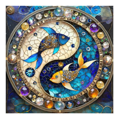Zodiac _ Pisces Fish Yin and Yang Photo Print