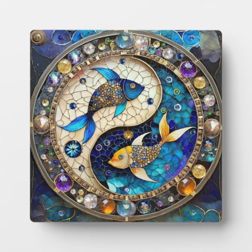Zodiac _ Pisces Fish Yin and Yang Plaque