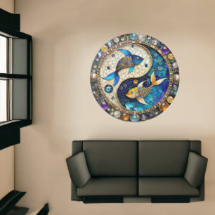 Zodiac - Pisces Fish Yin and Yang Rug