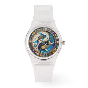 Zodiac - Pisces Fish Yin and Yang Watch
