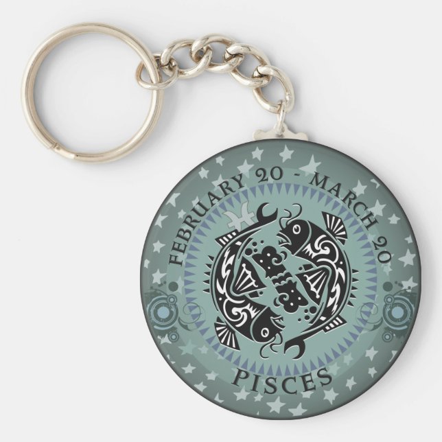 Zodiac Pisces Keychain (Front)