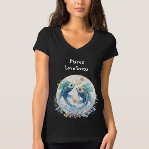 Zodiac Pisces Loveliness Womens T_shirt