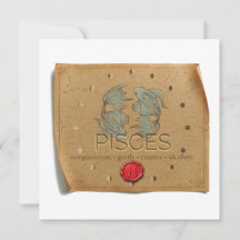 ZODIAC - Pisces - Personalized Notecard
