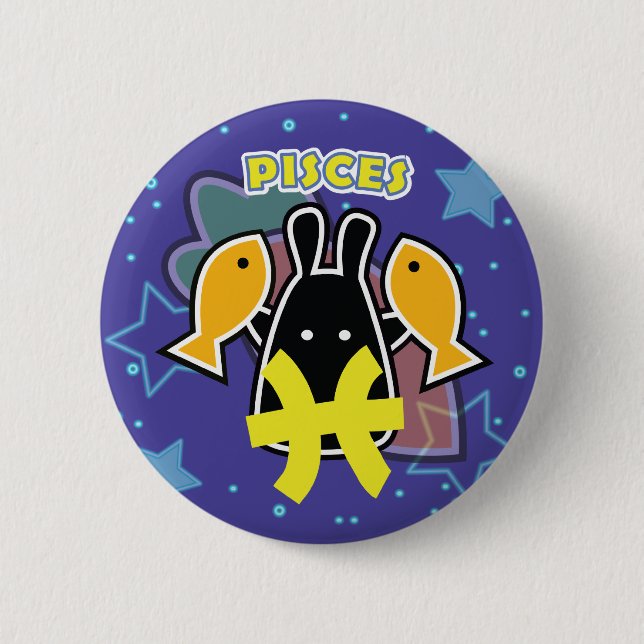 ZODIAC - PISCES PINBACK BUTTON (Front)