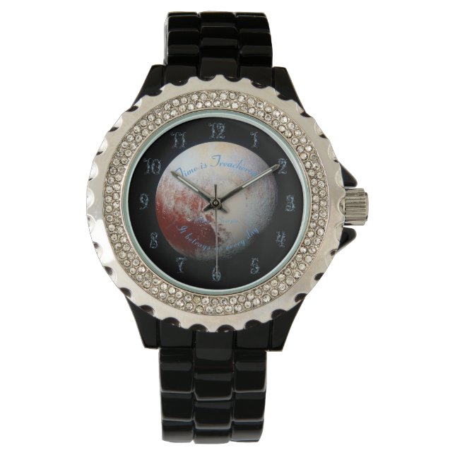 Zodiac Planet Pluto Astronomy Scorpio Typography Watch (Front)