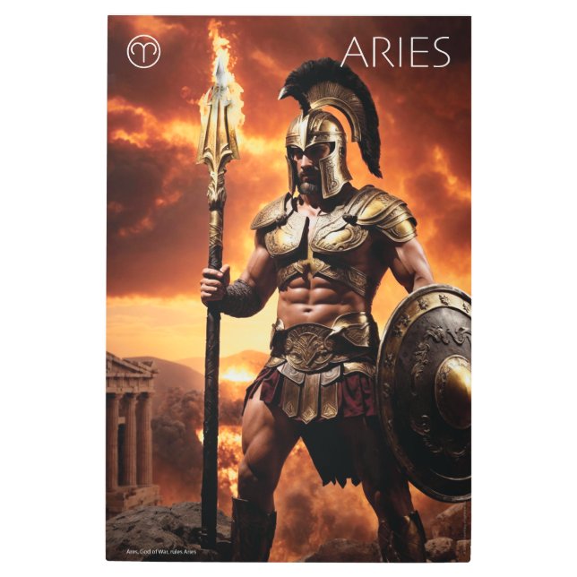 Zodiac Power: Aries Metal Print (Front)