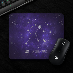 Zodiac Purple Aquarius   Astrology Horoscope Mouse Pad