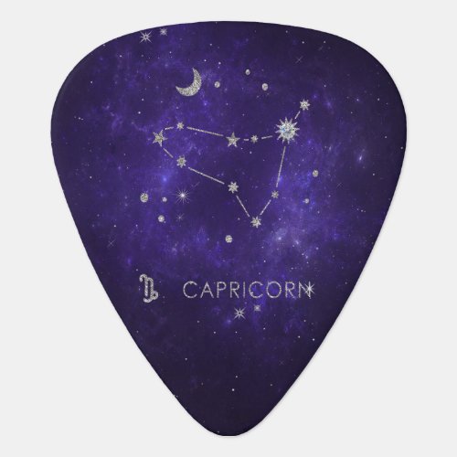 Zodiac Purple Capricorn  Astrology Horoscope Guitar Pick