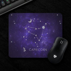 Zodiac Purple Capricorn Astrology Horoscope Mouse Pad