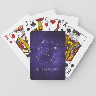 Zodiac Purple Capricorn   Astrology Horoscope Playing Cards