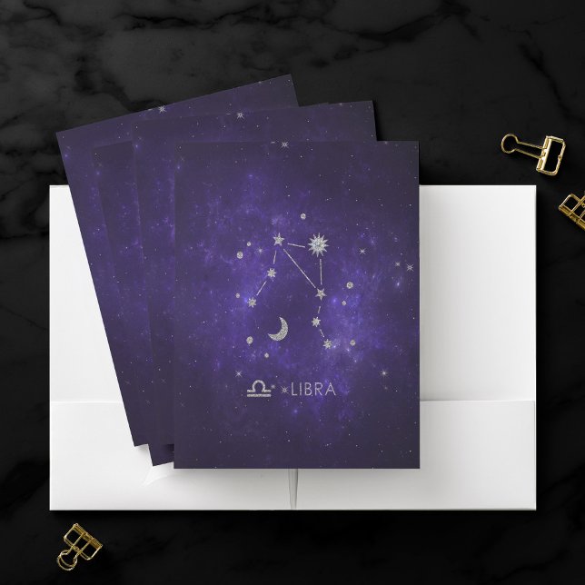 Zodiac Purple Libra | Cosmic Astrology Horoscope Pocket Folder (Creator Uploaded)