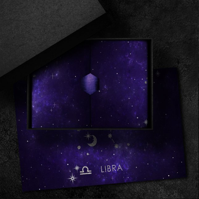 Zodiac Purple Libra | Cosmic Astrology Horoscope Tissue Paper (Creator Uploaded)